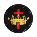 Masonic Knights Templar Cross and Crown Embroidered Canvas Sew or Iron on Patch for Cloth and Gifts