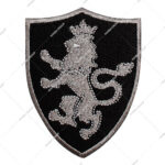 Crowned Lion Crest Coat of Arms Embroidered Premium Patch DIY Iron-on or Sew-on Decorative Badge Emblem