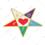 Embroidered Patch Featuring Emblem Of The Order Of The Eastern Star, Commonly Used For Masonic Regalia Or Clothing
