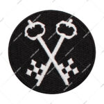 Embroidered Patch Masonic Crossed Keys Embroidered Sew / Iron on Patch Badge