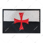 Embroidered Knights Templar Battle Flag Patch, Often Used Tactical Or Morale Patch For Clothing And Gear