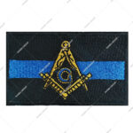 Blue Line Iron-On Canvas Square & Compass Embroidered Masonic Patch for Hats & Gifts