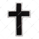 Black & White Cross Motorcycles Biker Embroidered Iron on Patch