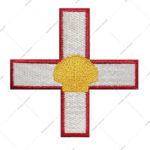 Guernsey Flag Patch Iron On Patch Sew on Badge Embroidered Patch