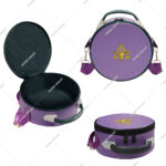 Purple Cryptic Masonic Royal Select Master Crown Hand Embroidered R&S Emblem Lightweight Soft Carry Bag for Masonic Regalia Use
