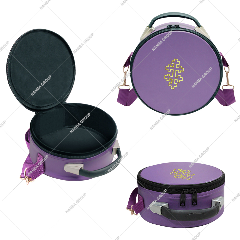 Photo-08 limited Masonic Scottish Rite 33rd Degree Sovereign Grand Commanders Crown Cap Case Purple Embroidered - Image 1