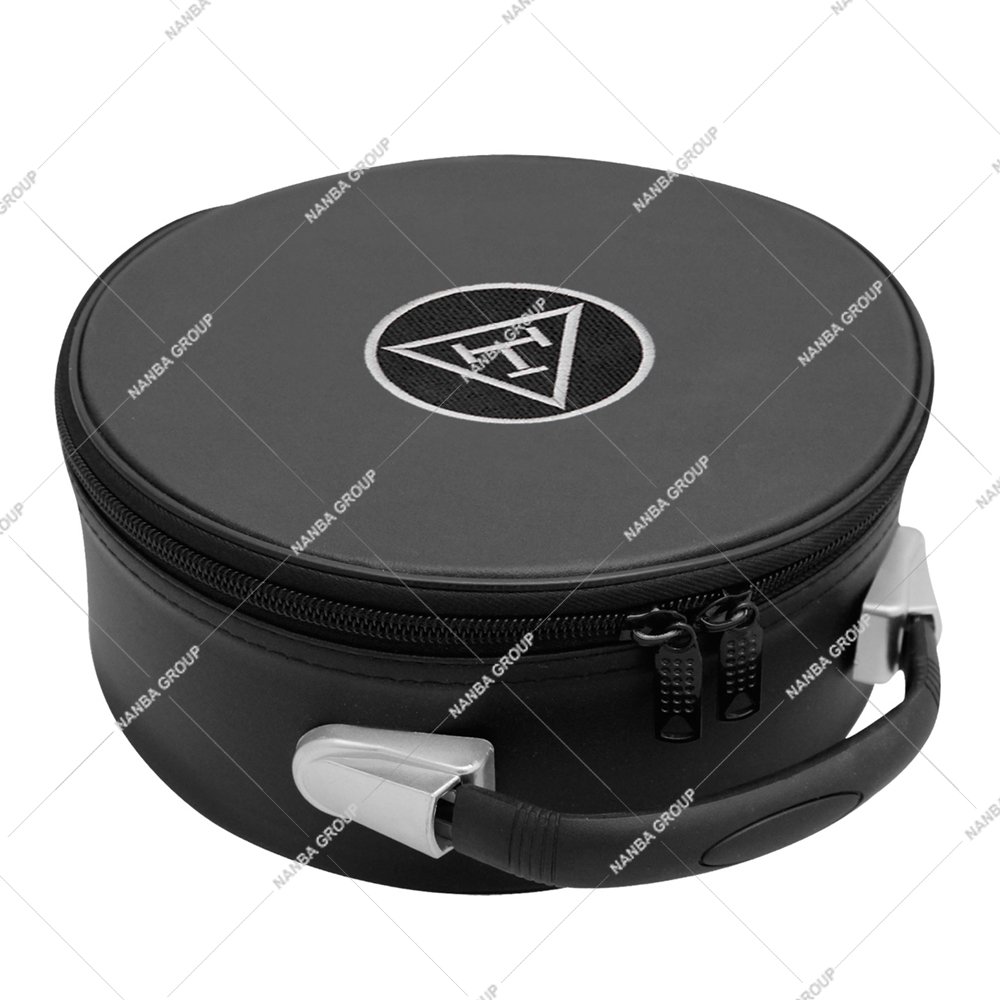 Photo-06 Black Royal Arch Black & Silver Machine Embroidered Crown Cap Case, Freemason Hat Carrying Box - Image 1