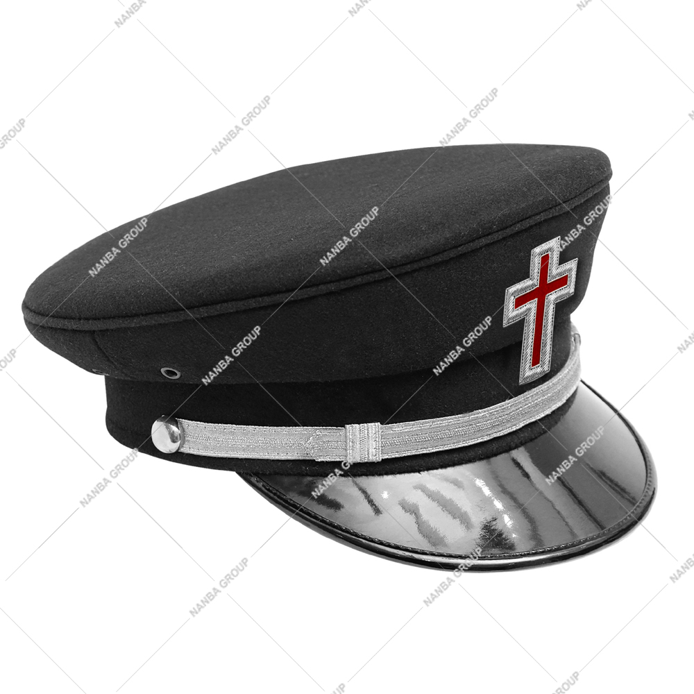 Nanba Group Watermark copy Hight Quality Masonic Knights Templar Dress Silver Hand Made Badge Fatigue Hat - Image 1