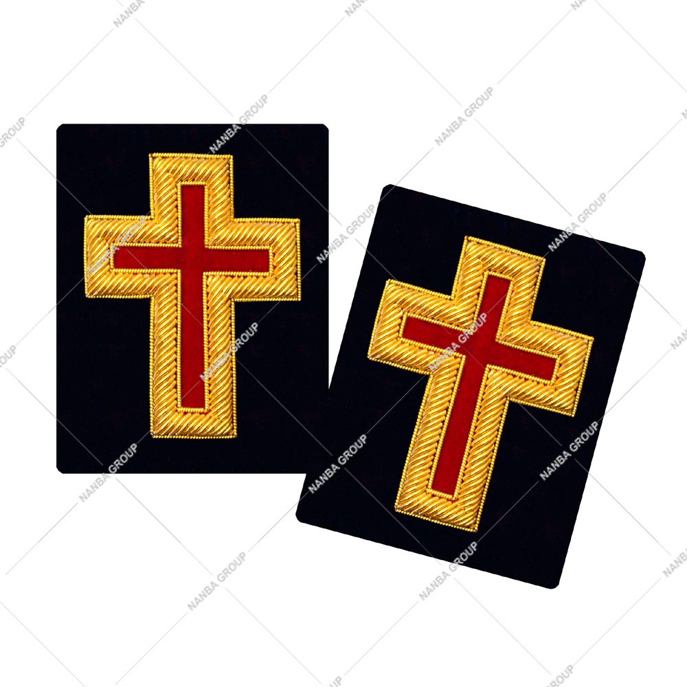 Photo-06 EMINENT KNIGHTS TEMPLAR Frock Coat Sleeve Insignia Glod | Gold Bullion Knights Templar Rosette - Image 1