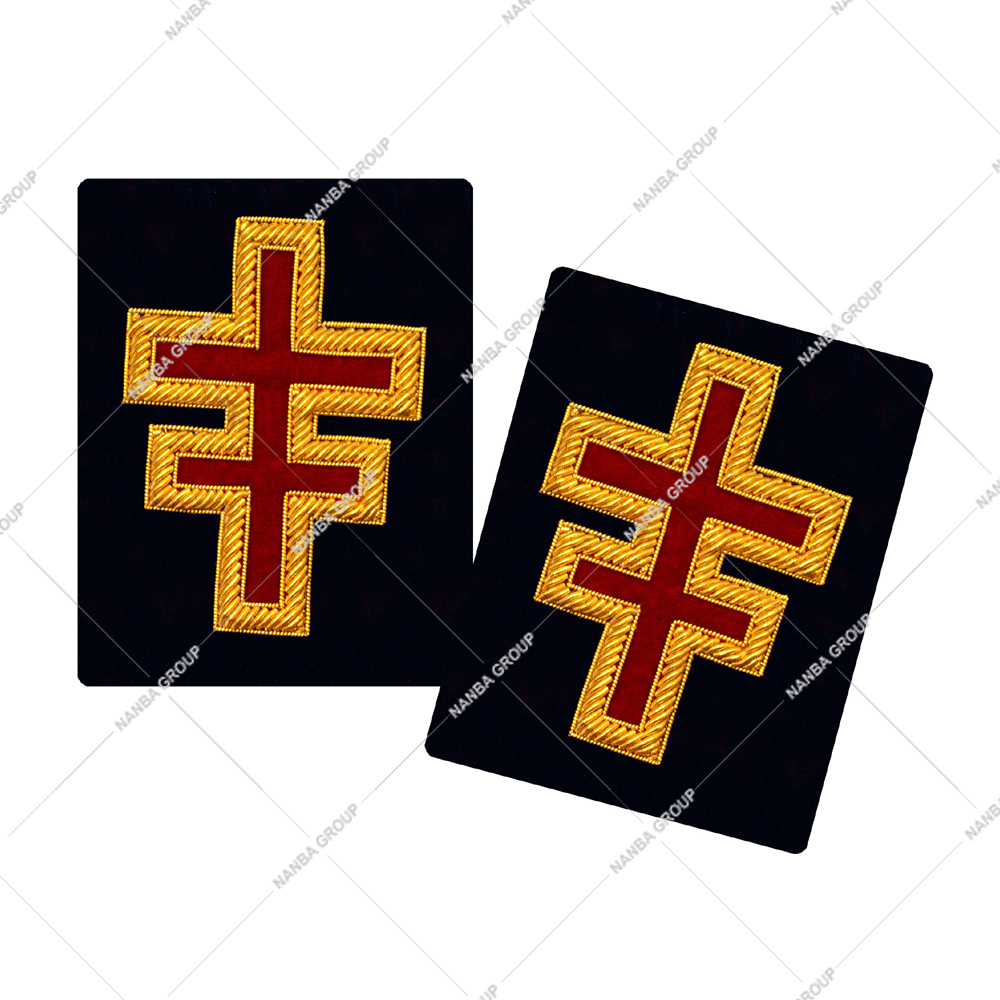 Photo-06 Grand Encampment Officer Knights Templar Frock Coat Sleeve Insignia Gold | Custom Masonic Regalia Manufacturer - Image 1